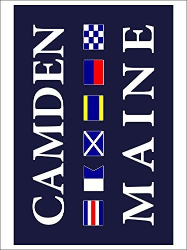 Camden, Maine - Nautical Flags (9x12 Art Print Wall Decor Poster)