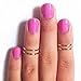Mokingtop Fashion New 5PCS/Set Rings Urban golden Stack Plain Cute Above Knuckle Ring Band Midi Ring