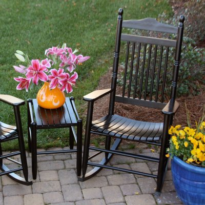 2 Rockers And Table Back Black