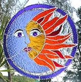 Sun & Moon Sun Catcher - Stained Glass Art Design - 12