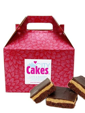 Vegan Peanut Butter Bars - Pack of 10 in Gift Box - Gluten Free Peanutbutter Bars: All Natural Desert Treats - Dairy & Animal Free - Vegan & Vegetarian - Shipped Fresh 