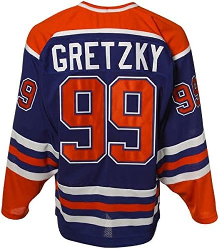 Mens Wayne Gretzky #99 Edmonton Oilers Heroes of Hockey Throwback Jersey - Royal Blue XXL