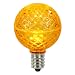 Pack of 12 LED G40 Yellow Replacement Christmas Light Bulbs - E17 Base