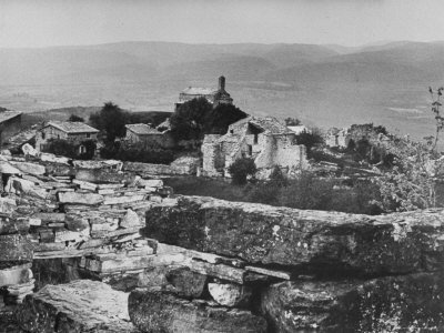Tiny Rocky Hamlet Where French Publisher Robert Morel Set Up His Home and Business in 1961 Premium Photographic Poster Print by Pierre Boulat, 32x24