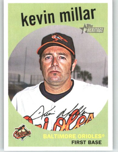 2008 Topps Heritage High Number #607 Kevin Millar - Baltimore Orioles (Baseball Cards)