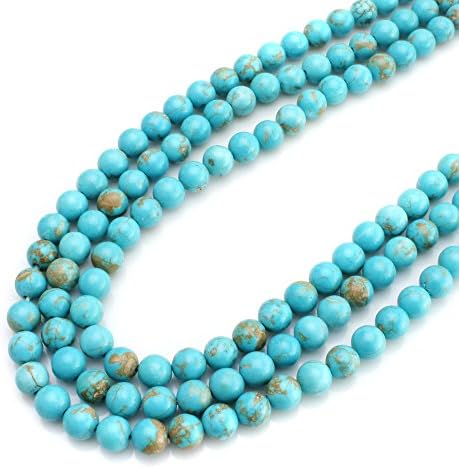 Joolanda Synthesis AAA Quality Turquoise Round Beads, Gemstone Beads, Polished Beads Strand for Jewelry Making (Size: 4mm, 100pcs / Order)