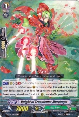 Cardfight!! Vanguard TCG - Knight of Transience, Marehope (G-BT02/042EN) - G Booster Set 2: Soaring Ascent of Gale & Blossom Cardfight!! Vanguard TCG - Knight of Transience, Marehope (G-BT02/042EN) - G Booster Set 2: Soaring Ascent of Gale & Blossom