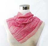 Chiffon Pink Strip Print by Cejon Accessories - Silk Bandana 21" x 21"