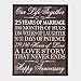 LifeSong Milestones 25th Wedding Anniversary Wall Plaque Gifts for Couple, 25th for Her,25th Wedding for Him 12