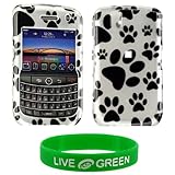 Paw Print Design Snap On Hard Case for BlackBerry Tour 9630 Phone, Verizon Wireless