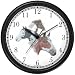 Horse Collage - Three Paints - JP - Horse Wall Clock by WatchBuddy Timepieces (White Frame)