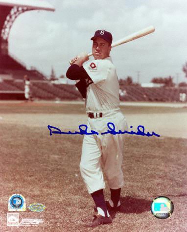 Duke Snider Brooklyn Dodgers - Bat Pose - Autographed 8x10 Photograph