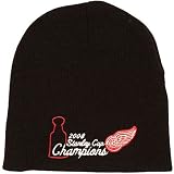 Twins Enterprise Detroit Red Wings 2008 Stanley Cup Champions Black Knit Beanie