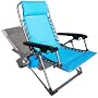 Strathwood Multi-Position Beach and Pool Lounge Chair, Caribbean Blue with Silver Frame