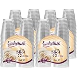 Embellish Crystal Clear Hard Plastic 2oz Clear Shot Glass Pack Of 200