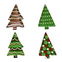 All Spruced Up Shaped Plate Set of 4