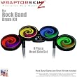 Alecias Swirl 01 Colors Skin by WraptorSkinz fits Rock Band Drum Set for Nintendo Wii, XBOX 360, PS2 & PS3 (DRUMS NOT INCLUDED)