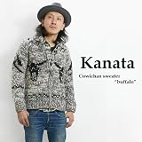 KANATA ハンドメイドカウチンセーターヴィンテージシリーズバッファロースカル柄
