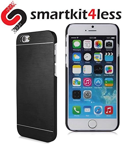 Pc8 I Phone 6 Case, I Phone 6 (4.7) Luxury Case Ultra Thin Slim Brush Aluminum Metal Hard Case Cover for Apple I Phone 6 Plus (black)