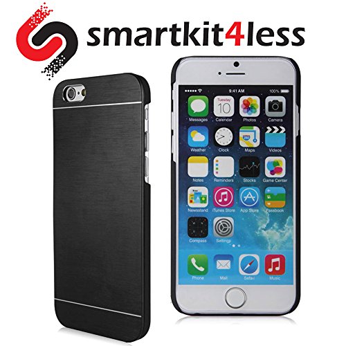 Pc8 I Phone 6 Case, I Phone 6 (4.7) Luxury Case Ultra Thin Slim Brush Aluminum Metal Hard Case Cover for Apple I Phone 6 Plus (black)