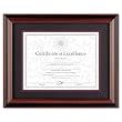 DAX&reg; Desk/Wall Photo Frame, Wood, 11 x 14, Rosewood/Black