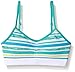 Maidenform Girls' Big Seamfree Ruched Crop with Lace Band, Cool Space Dye, Large