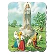 Wood Plaque - Our Lady of Fatima - Mounted on Wood with Scrolled Edges - 11.75"x16" - MADE IN ITALY