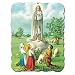Wood Plaque - Our Lady of Fatima - Mounted on Wood with Scrolled Edges - 11.75"x16" - MADE IN ITALY
