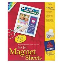 Avery&reg; Magnet Sheets, 8-1/2 inches x 11 inches, White, Pack of 5 (3270)