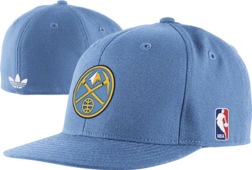 Denver Nuggets adidas Originals Classic Flat Brim Fitted Hat
