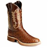 Men's Antique Brown Full Quill Ostrich Boot - 5031, Size 9.5D