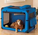 Extra Small Ocean Blue Collapsible Soft-Sided Pet Crate