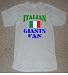 ITALIAN ITALY PRIDE FLAG GIANTS FAN FOOTBALL USA SHIRT