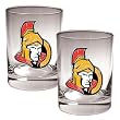 Ottawa Senators NHL 2pc Rocks Glass Set - Primary Logo by Great American Products