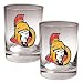 Ottawa Senators NHL 2pc Rocks Glass Set - Primary Logo by Great American Products