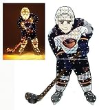 44" NHL Atlanta Thrashers Outdoor Lighted Hockey Player Lawn Figure Decoration