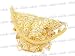 Beaded Sequin Triangle Hand Bag Purse Tote Gold