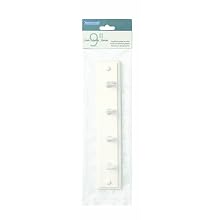 Amerock H55590-WGW 9-Inch Classic Key and Gadget Rack, White with White Hooks