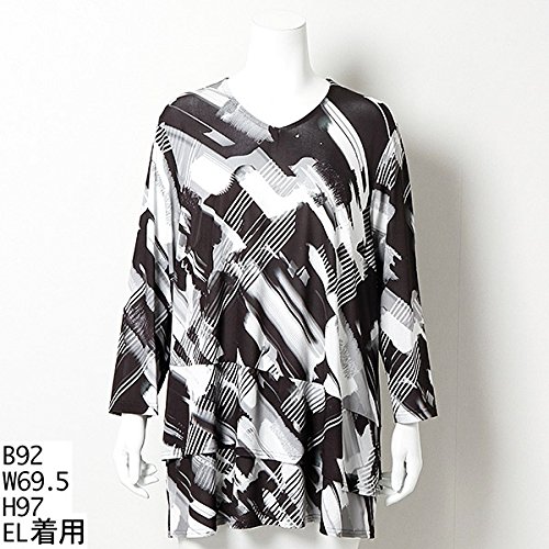 フィットミーモア（Fitme Moi） 全1色【3L～対応】印象的なインポートプリントのカットソーチュニック