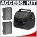 Accessory Kit for Canon Powershot Digital Cameras (G7 G9) with Deluxe Padded Camera Carrying Case + (2) Spare Replacement NB-2LH Battery for Canon