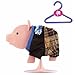 Teacup Piggies Fashion Set Hit the Deck Black Shirt Plaid Pants