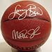 Larry Bird & Magic Johnson Signed Spalding I/O NBA Basketball
