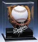 LOS ANGELES DODGERS AUTOGRAPH BASEBALL DISPLAY CASE w/ GLOVE