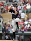 Colorado Rockies v Arizona Diamondbacks, SCOTTSDALE, AZ - FEBRUARY 26: Ubalbo Jimenez Photographic Poster Print by Jonathan Ferrey, 24x32