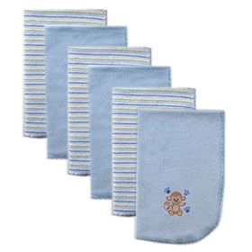 Luvable Friends Baby Burp Cloths, 6 Pack, BlueLuvable Friends Baby Burp Cloths, 6 Pack