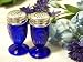Cobalt Blue Glass Depression Style Salt and Pepper Set