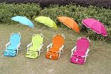 Childrens Back Pack Folding Deck Chair with Parasol