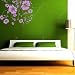 Made in US - Free Custom Color - Free Squeegee -Beautiful flower vines - removable vinyl art wall decals murals home decor
