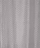 Pale Grey W180 X L200 Polyester Fabric Shower Curtain Weighted hem – Chrome Eyelets – Machine washable