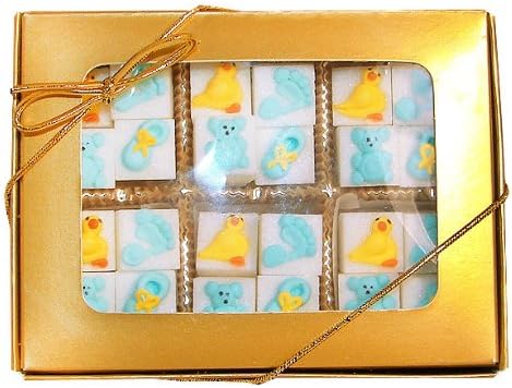 Baby Boy Decorated Sugar Cubes (24 pc)